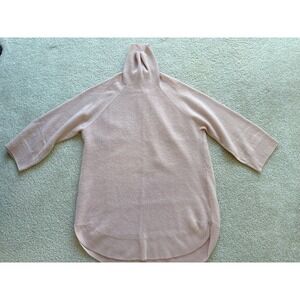 Soft by NAADAM 100% cashmere Turtle Neck 5/5 Sleeve Sweater Size L Light Pink
